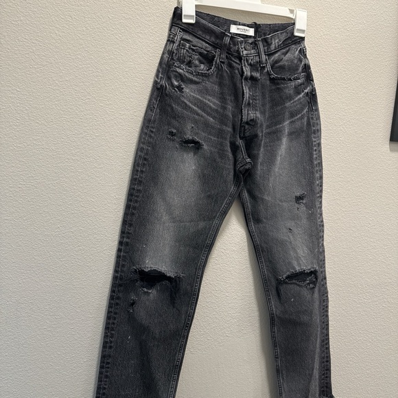 Black Vintage Distressed Moussy Jeans